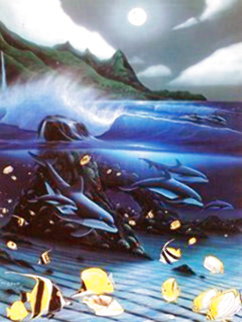 Hanalei Bay 1997 w Remarque - Oahu, Hawaii Limited Edition Print - Robert Wyland
