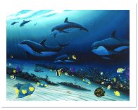 Radiant Reef  Diptych 2001 70x52 Huge Limited Edition Print by Robert Wyland - 3