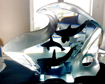 Orca Harmony Lucite Sculpture 2003 16 in Sculpture - Robert Wyland Orca Harmony Lucite Sculpture 2003 16 in Sculpture - Robert Wyland