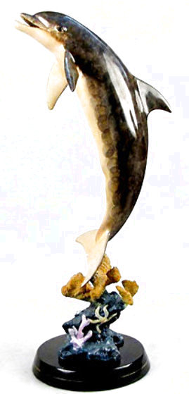 Dolphin Dream Bronze Sculpture 1999 30 in by Robert Wyland