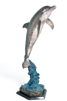 Friendly Dolphin Life Size Bronze Sculpture 1992 60 in Sculpture - Robert Wyland Friendly Dolphin Life Size Bronze Sculpture 1992 60 in Sculpture - Robert Wyland