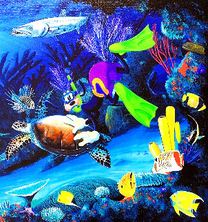 Goofy Diver 2004 Limited Edition Print - Robert Wyland Goofy Diver 2004 Limited Edition Print - Robert Wyland