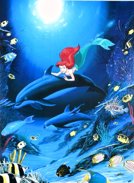 Ariel's Dolphin Ride 1994 Limited Edition Print by Robert Wyland