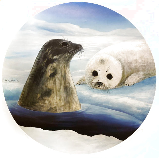 Harp Seals 1990 Limited Edition Print by Robert Wyland