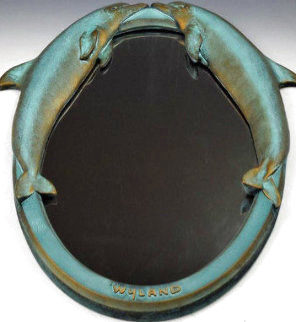 Dolphin Romance Bronze Mirror 1997 27 in Sculpture - Robert Wyland