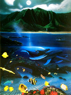 Hanalei Bay 1996 Limited Edition Print - Robert Wyland Hanalei Bay 1996 Limited Edition Print - Robert Wyland