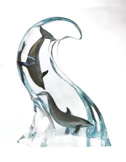 Making Big Waves Acrylic Sculpture 2001 Sculpture - Robert Wyland Making Big Waves Acrylic Sculpture 2001 Sculpture - Robert Wyland