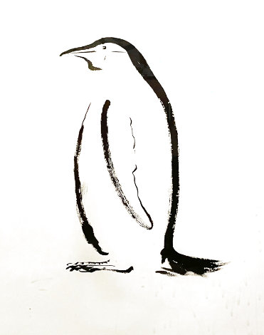 Penguin 2005 44x37 Works on Paper (not prints) - Robert Wyland