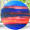 Pacific Sunset 36 in Round Original Painting by Robert Wyland - 0