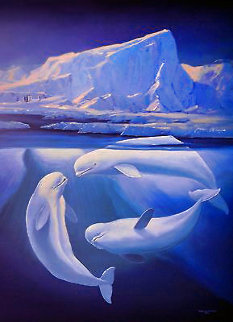 Belugas the White Whales 2010 Limited Edition Print - Robert Wyland