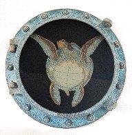 Eye of the Sea Turtle Porthole AP Bronze Sculpture 2015 24 in Sculpture by Robert Wyland - 0