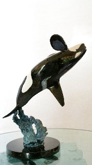Orca Bronze Sculpture 1997 28 in Sculpture - Robert Wyland
