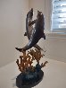 Hugging Dolphins Bronze Sculpture AP 1997 17 in Sculpture by Robert Wyland - 2