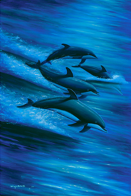 Dolphin Seas 2003 Limited Edition Print by Robert Wyland