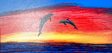 Sunset Paradise 2003 - Huge Limited Edition Print - Robert Wyland Sunset Paradise 2003 - Huge Limited Edition Print - Robert Wyland