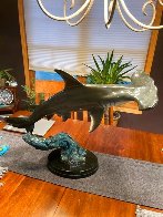 Hammerhead Shark Bronze Sculpture 1999 32 in Sculpture by Robert Wyland - 1