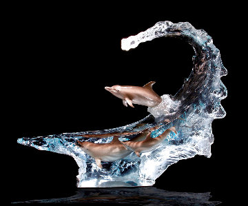 Ocean Wave Acrylic Sculpture 2007 15 in Sculpture - Robert Wyland