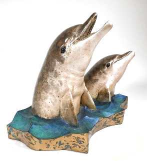 Friends of the Sea Bronze Sculpture 1992 13 in  Sculpture - Robert Wyland