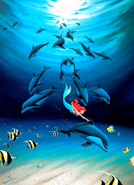 Ariel’s Dolphin Playground 2000 - Huge Limited Edition Print by Robert Wyland