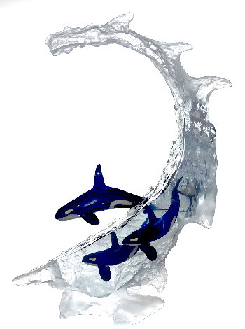 Orca Sea AP Lucite Sculpture 2006 22 in Sculpture - Robert Wyland