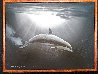 Dolphin Evening Encounter 1989 18x24 - Koa Frame Original Painting by Robert Wyland - 2