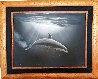 Dolphin Evening Encounter 1989 18x24 - Koa Frame Original Painting by Robert Wyland - 1