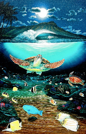 Sea Turtle Life 2013 - Huge - Hawaii Limited Edition Print - Robert Wyland
