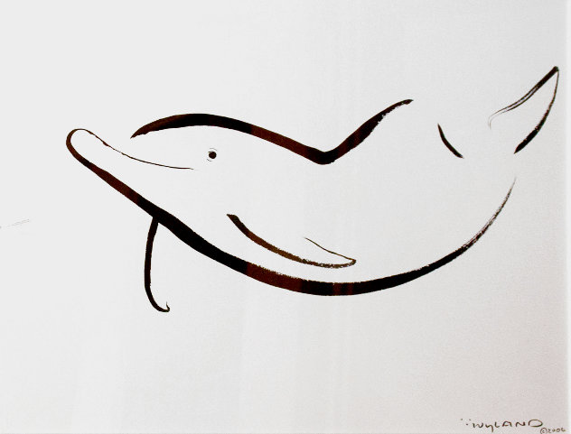 Dolphin 2006 38x44 - Huge Works on Paper (not prints) by Robert Wyland