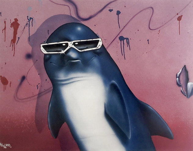 Punk Dolphin 1980 - Huge Limited Edition Print by Robert Wyland