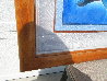 Untitled Whale Watercolor 1989 26x32 - Koa Wood Frame Watercolor by Robert Wyland - 5