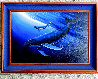 Untitled Seascape 2005 32x44 - Huge - Koa Wood Frame Original Painting by Robert Wyland - 1