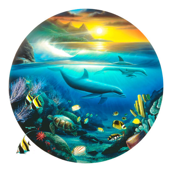 Dolphin Paradise 2001 Limited Edition Giclee on Canvas by Robert