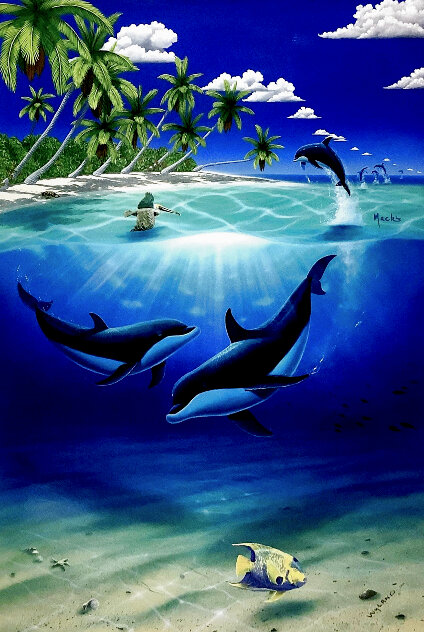 Dreaming of Paradise 2003 - Huge - Collaboration w/ Dan Mackin - Hawaii Limited Edition Print by Robert Wyland