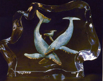 Humpback Family Acrylic Sculpture 12 in Sculpture - Robert Wyland Humpback Family Acrylic Sculpture 12 in Sculpture - Robert Wyland