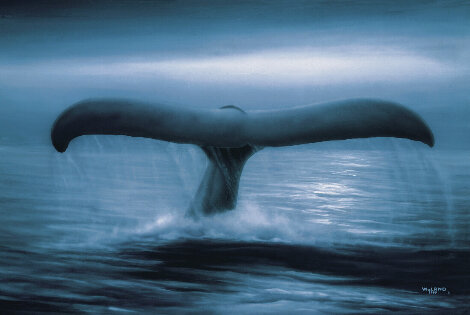 Tails of Great Whales AP 1989 - Huge Limited Edition Print - Robert Wyland