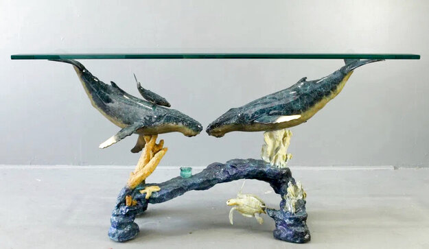 Humpback Whale Arch Entry/CoffeeTable - Bronze Sculpture 1999