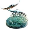 Manta Rays Bronze Sculpture 1991 15 in Sculpture by Robert Wyland - 0