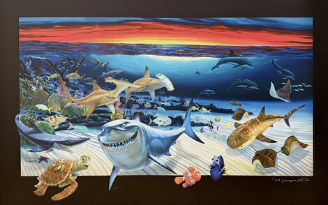 Orca Evening 2013 - Huge - Collaboration with Guy Harvey Limited Edition Print - Robert Wyland