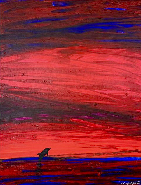 Untitled Seascape 30x24 - Framed Acrylic on Canvas by Robert Wyland