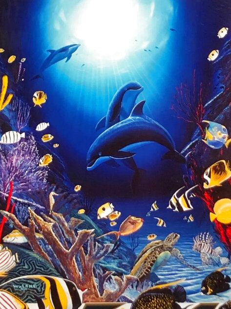 絵画 Lone Mountain Two Worlds 1980 Limited Edition Lithograph on Canvas by