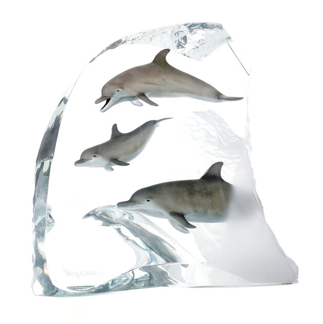 Dolphin Wonder Acrylic Sculpture 2011 14 in Sculpture by Robert Wyland