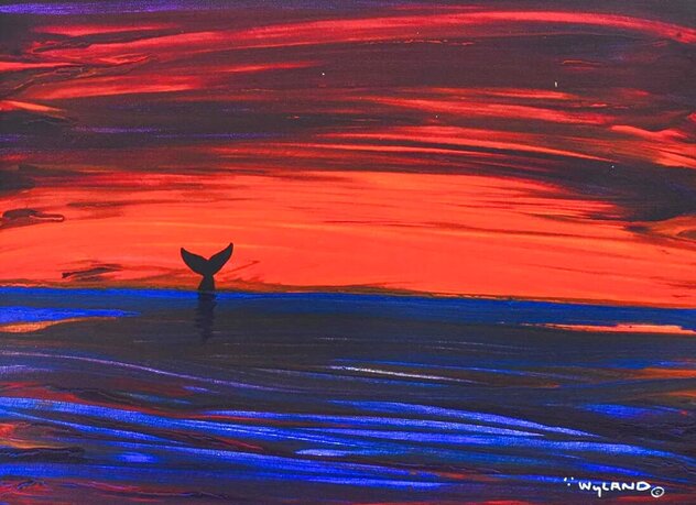 Abstract Seascape 25x31 - Framed Oil on Canvas by Robert Wyland