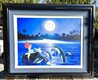 Ariel’s Dolphin Serenade 2001 - Framed Giclee on Canvas - Huge - Signed Twice Limited Edition Print by Robert Wyland - 1