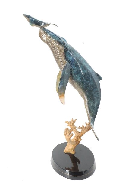 Three in the Sea Bronze Sculpture 2000 21 in by Robert Wyland 