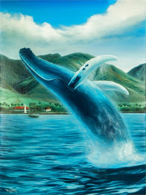 Maui Humpback Breaching AP 1984 - Hawaii Limited Edition Print by Robert Wyland