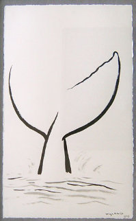 Whale Tail 2007 30x23 Original Painting - Robert Wyland Whale Tail 2007 30x23 Original Painting - Robert Wyland