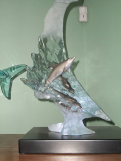 Dolphin Sea Bronze/Acrylic Sculpture 2006 22 in Sculpture - Robert Wyland Dolphin Sea Bronze/Acrylic Sculpture 2006 22 in Sculpture - Robert Wyland