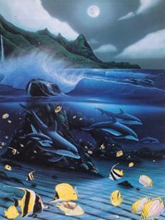 Hanalei Bay 1996 Limited Edition Print - Robert Wyland Hanalei Bay 1996 Limited Edition Print - Robert Wyland