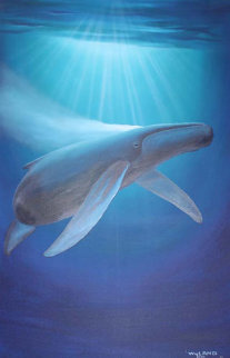 Breath of Life 1990 47x35 Original Painting - Robert Wyland Breath of Life 1990 47x35 Original Painting - Robert Wyland