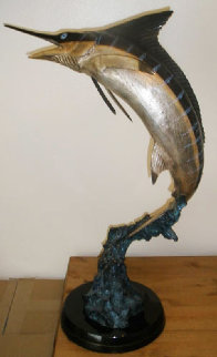 Marlin Bronze Sculpture AP 1997 30 in Sculpture - Robert Wyland Marlin Bronze Sculpture AP 1997 30 in Sculpture - Robert Wyland